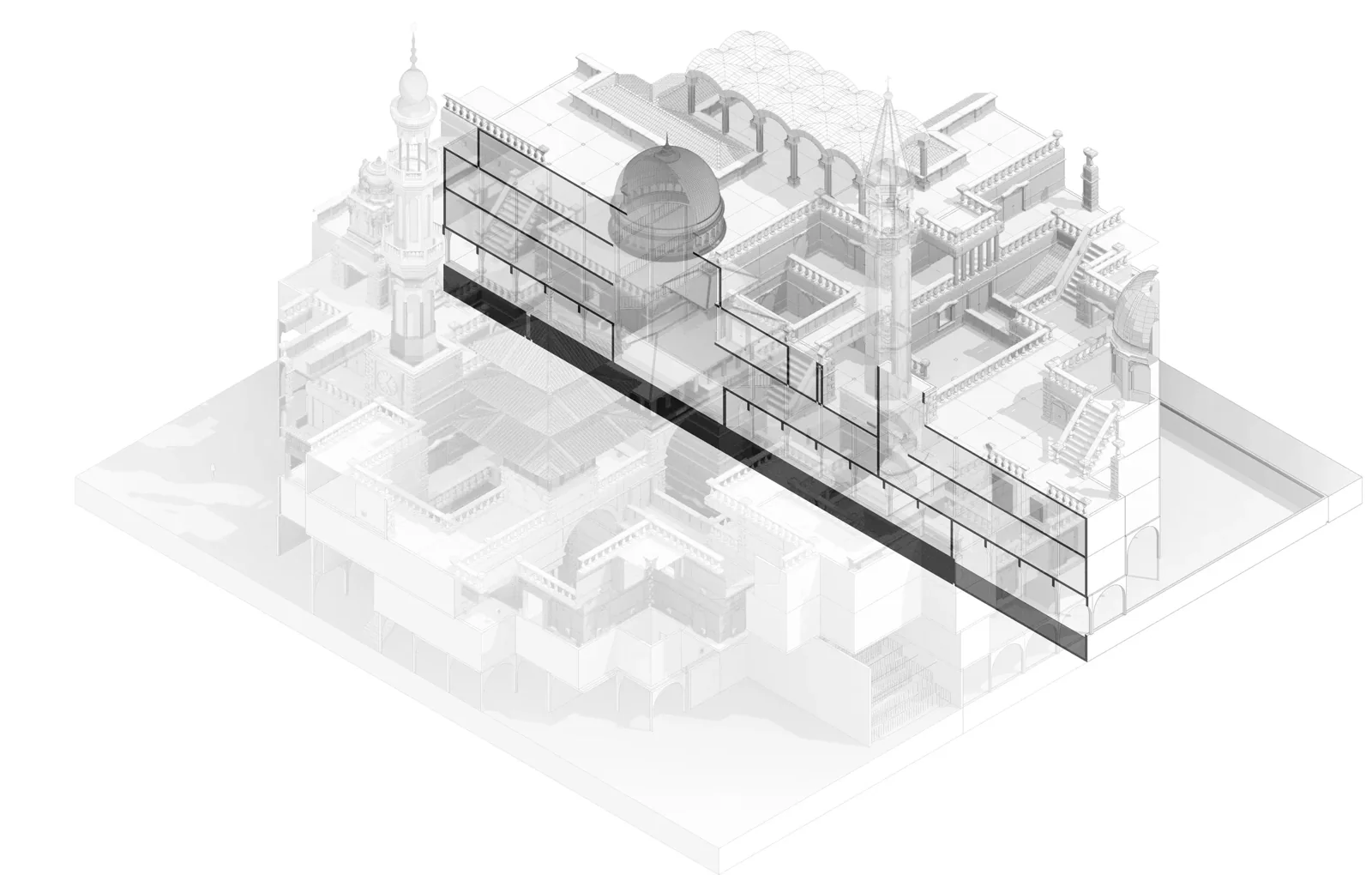 South elevation of the second hand city