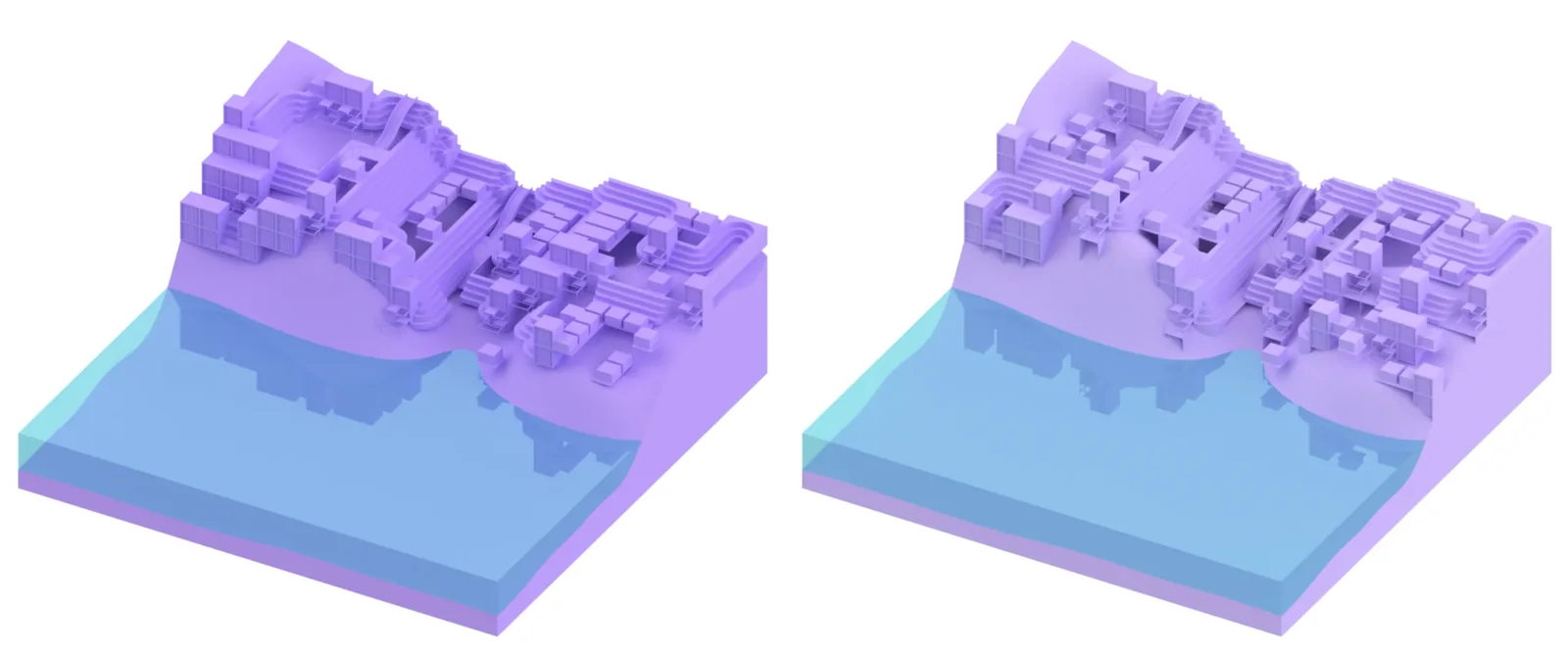 WFCity Land final terrain assembly result