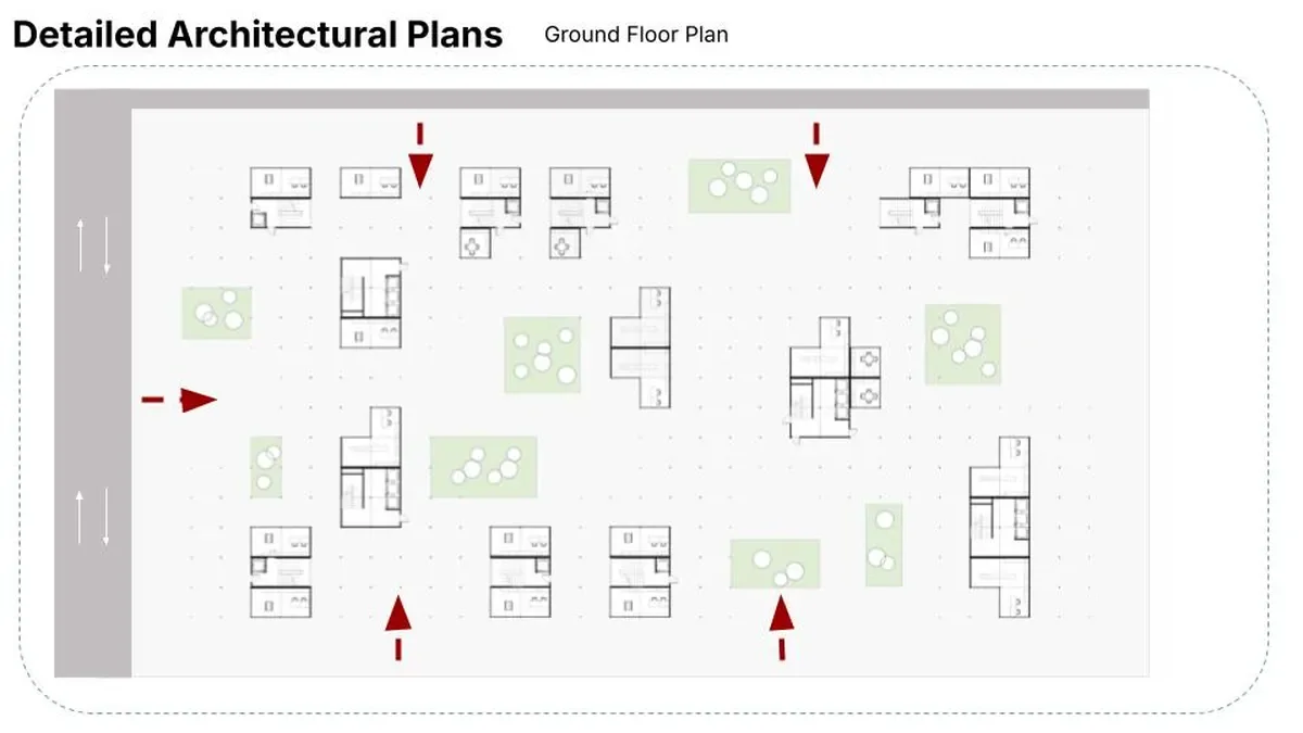 Detailed ground floor plan