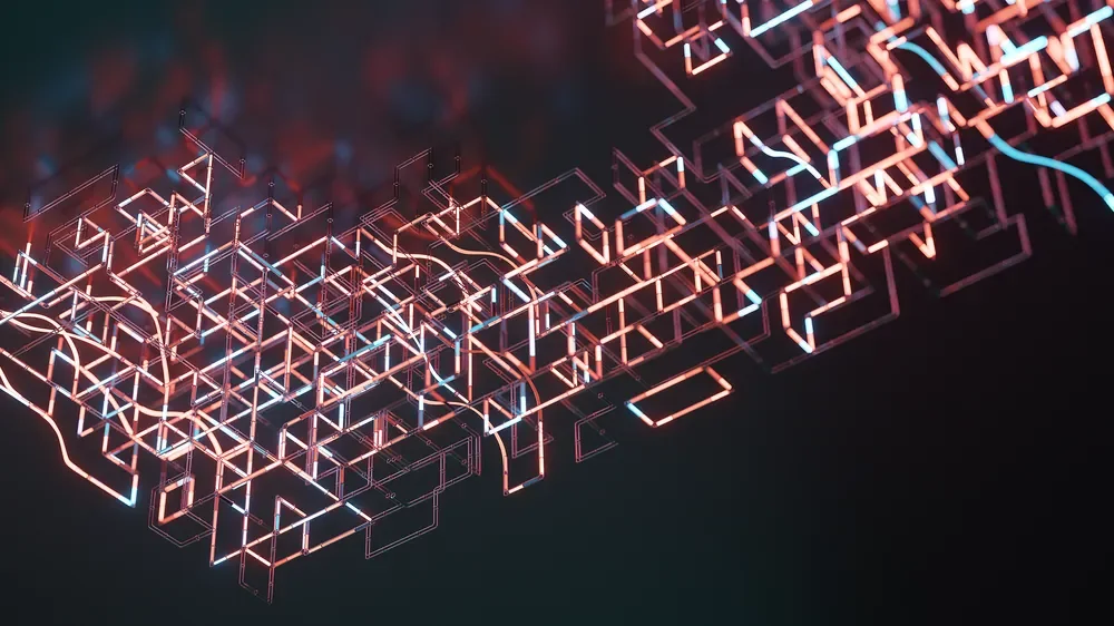 Neons modular light sculpture close-up