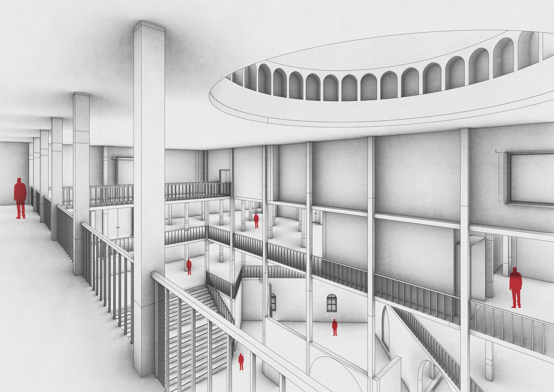 Exodus — interior corridor of the second hand city