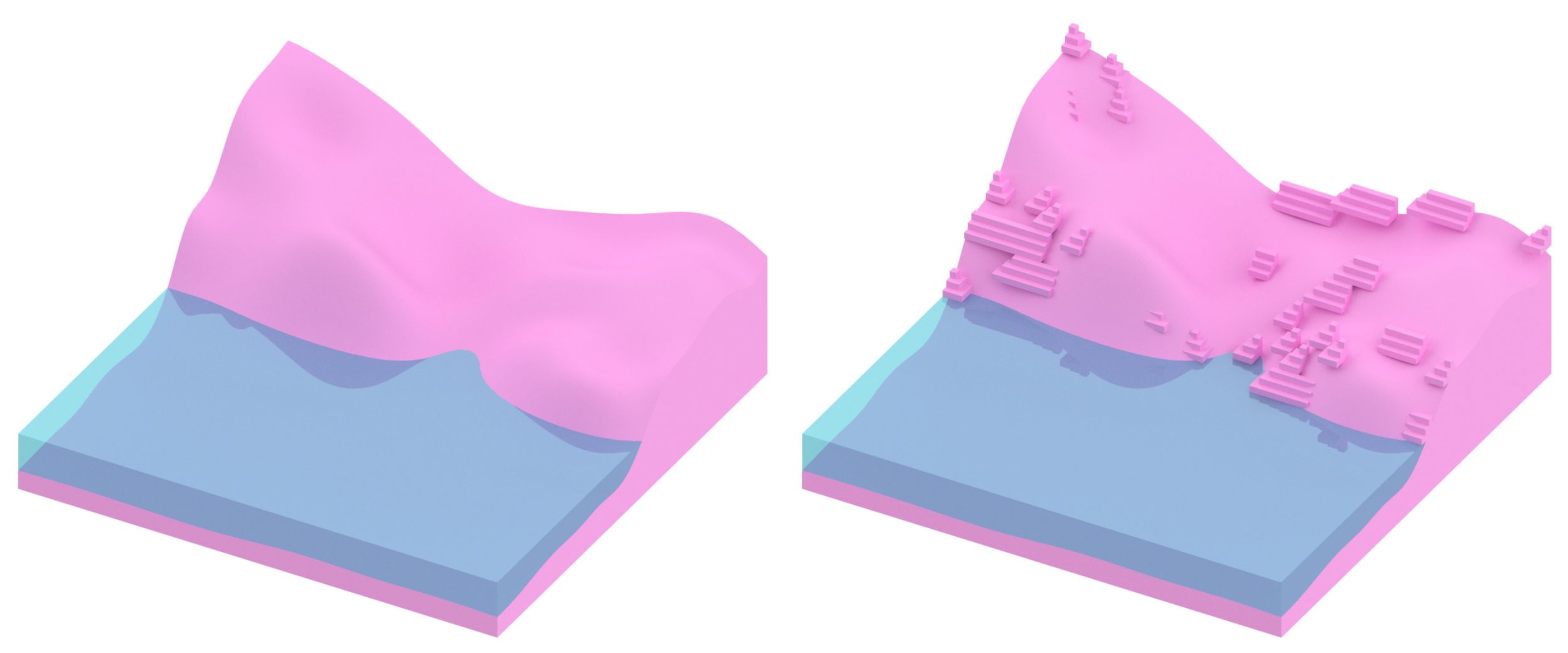 WFCity Land modular terrain coverage progression step 1