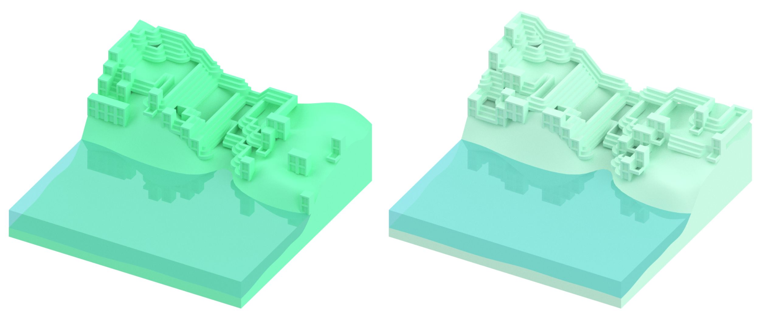 WFCity Land modular terrain coverage progression step 4