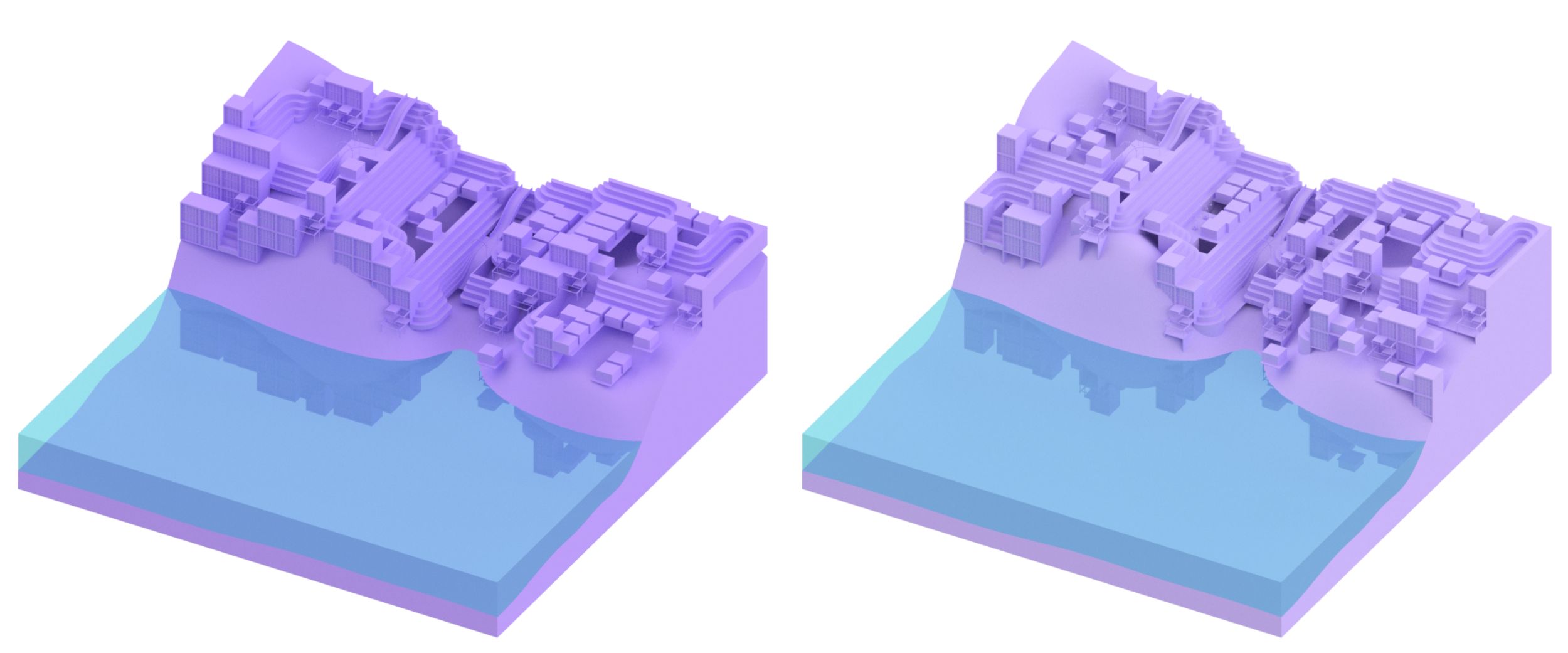 WFCity Land final terrain assembly result