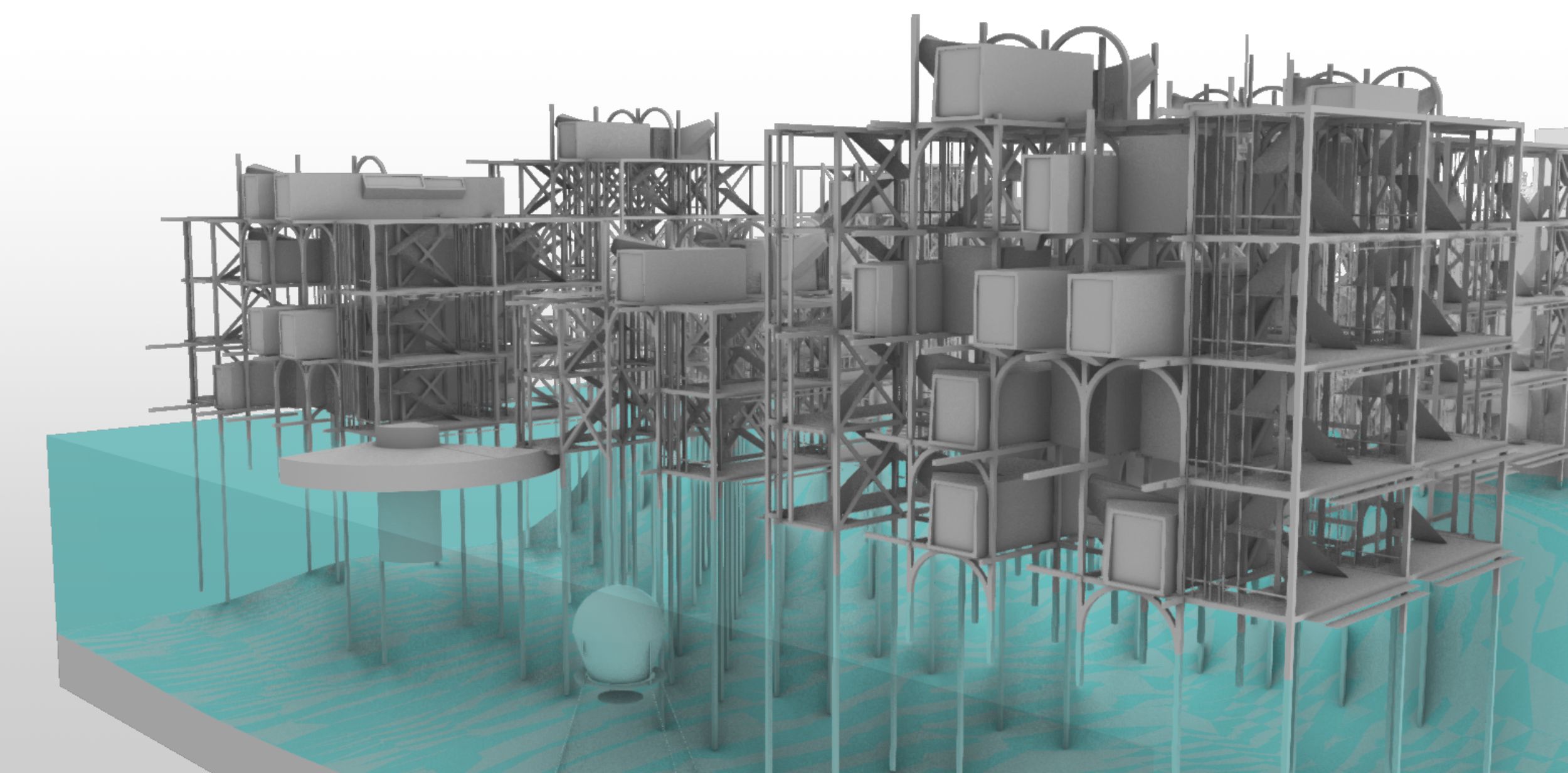 WFCity Coast wide view of modular water-edge structures