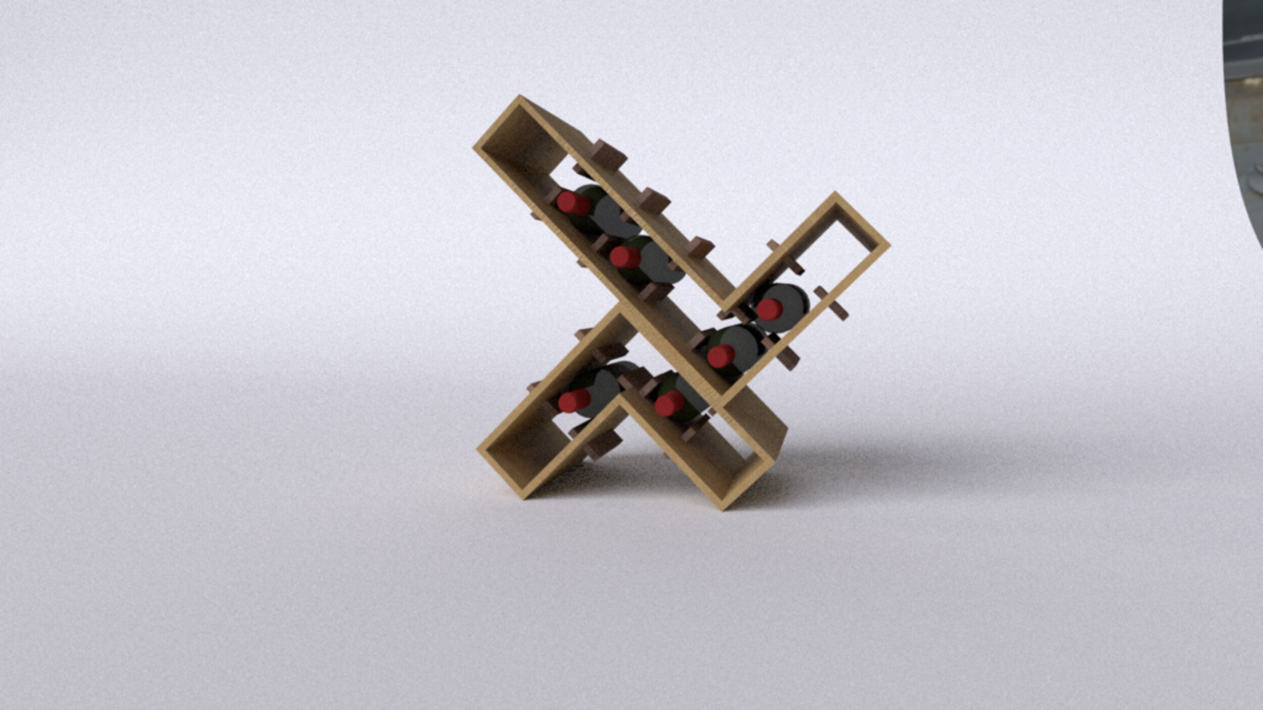 Deskode web application showing a 3D model of the modular wine shelf