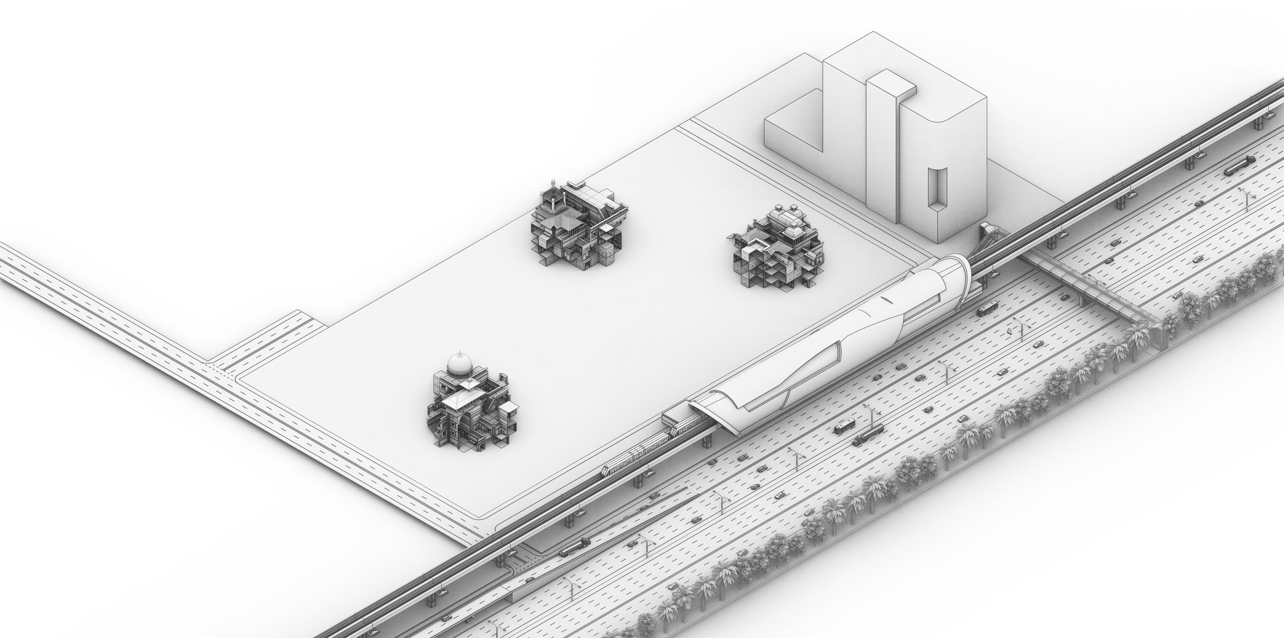 City growth timeline - initial aggregation near the railway station
